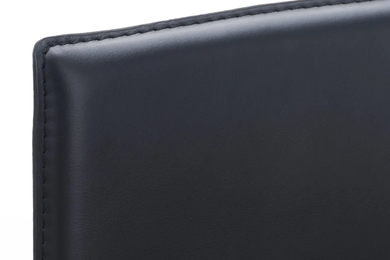 Tabouret de bar x1 cadre en métal noir et siège en PVC noir 10_0005802