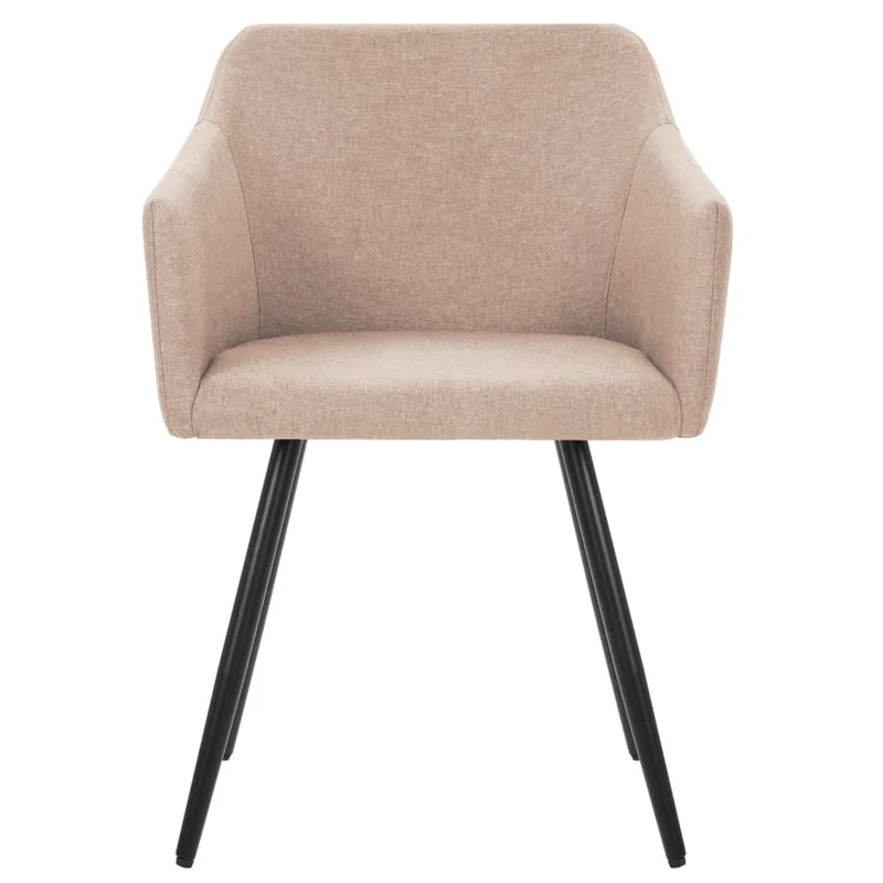 Lot de 4 chaises de salle à manger cuisine design et confortable en tissu taupe CDS022000