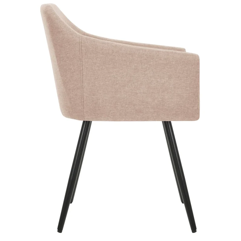 Lot de 4 chaises de salle à manger cuisine design et confortable en tissu taupe CDS022000