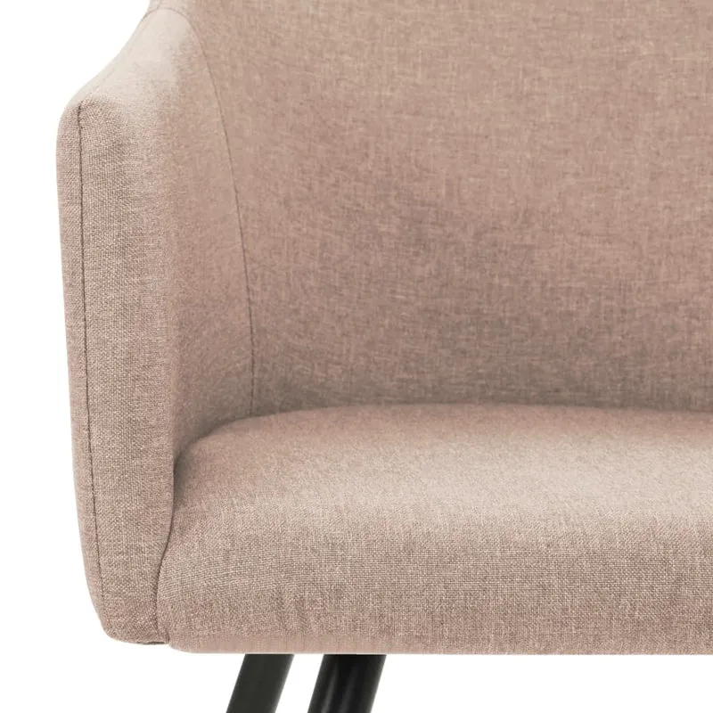 Lot de 4 chaises de salle à manger cuisine design et confortable en tissu taupe CDS022000