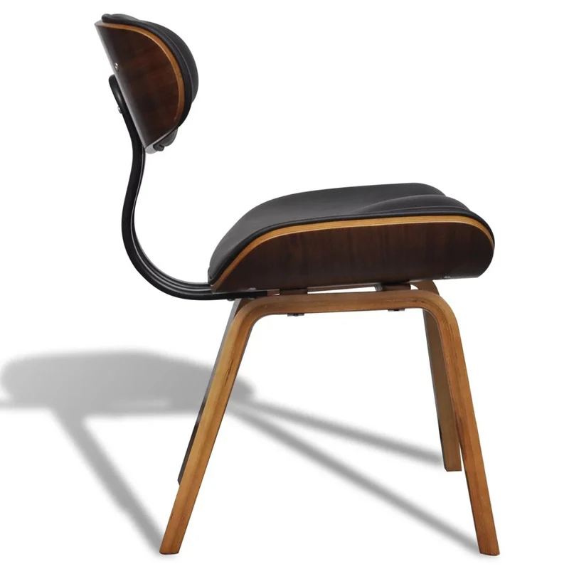 Lot de 2 chaises de salle à manger cuisine design moderne et simple bois courbé et synthétique CDS020271