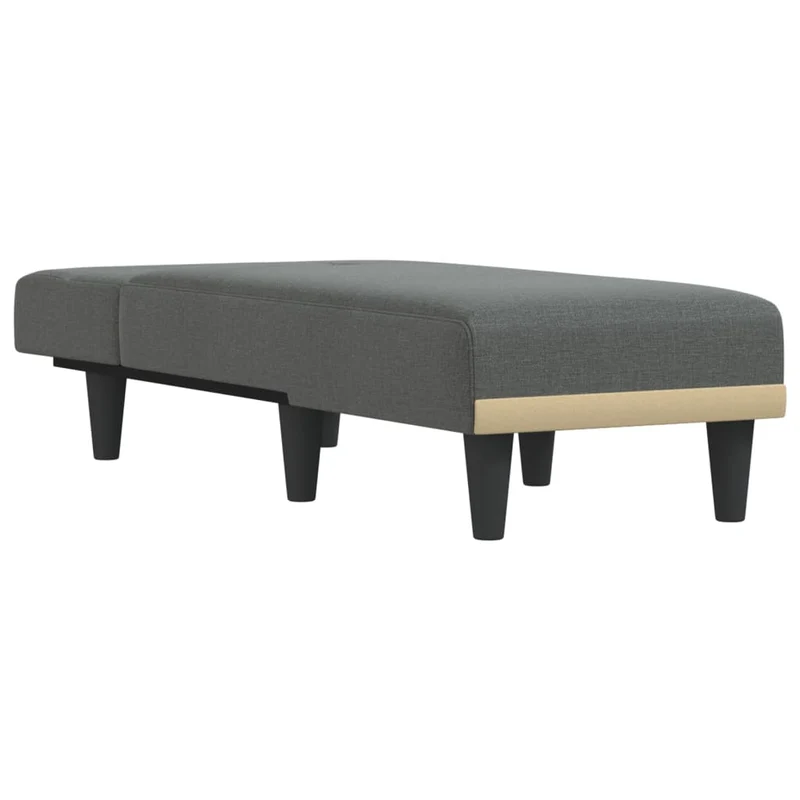 Méridienne chaise longue pour intérieur trois positions convertibles en tissu gris foncé DEC026180