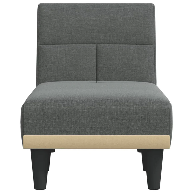 Méridienne chaise longue pour intérieur trois positions convertibles en tissu gris foncé DEC026180