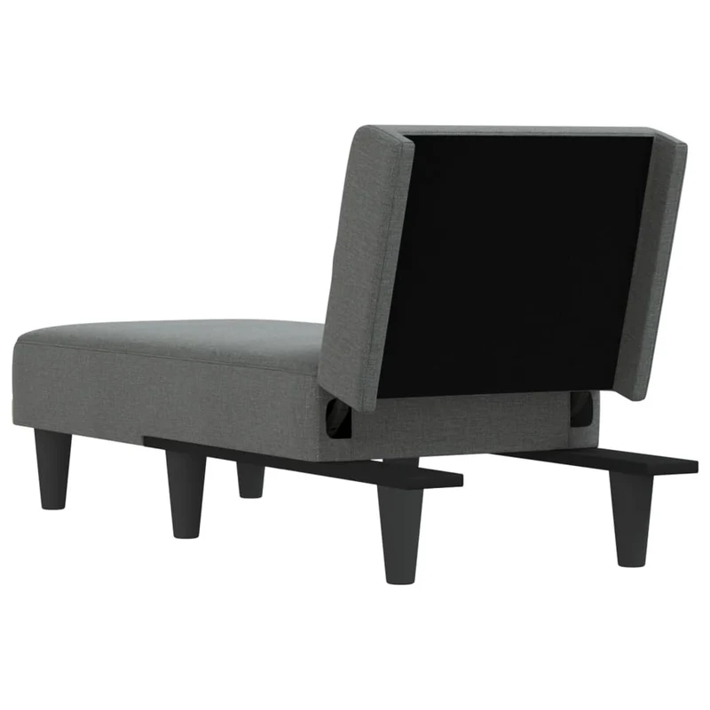 Méridienne chaise longue pour intérieur trois positions convertibles en tissu gris foncé DEC026180