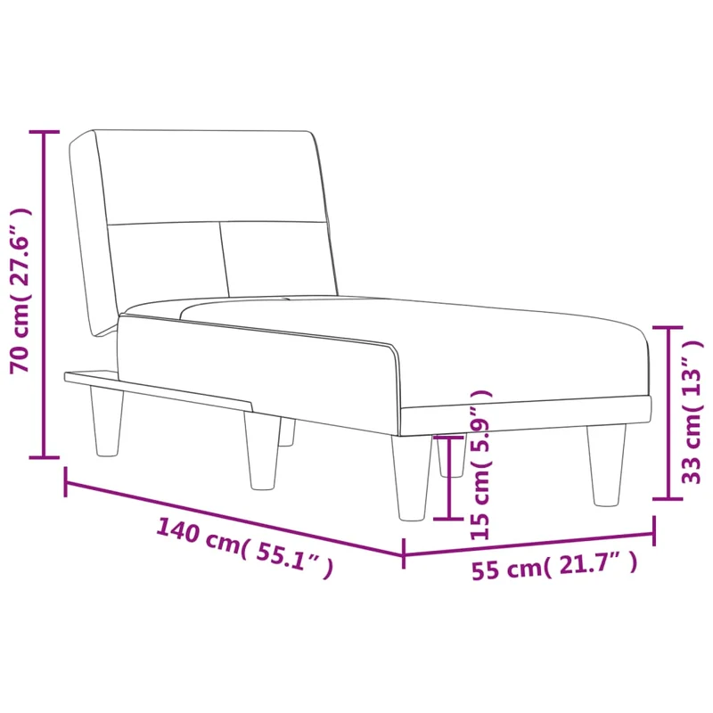 Méridienne chaise longue pour intérieur trois positions convertibles en tissu gris foncé DEC026180
