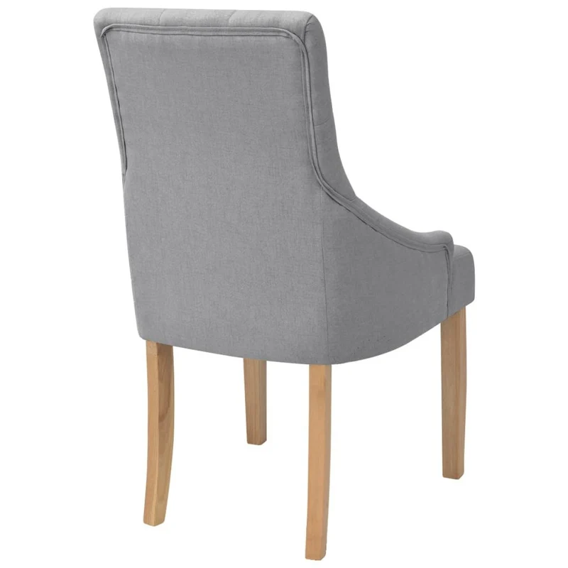Lot de 4 chaises de salle à manger design et confortable cuisine en tissu gris clair CDS021521