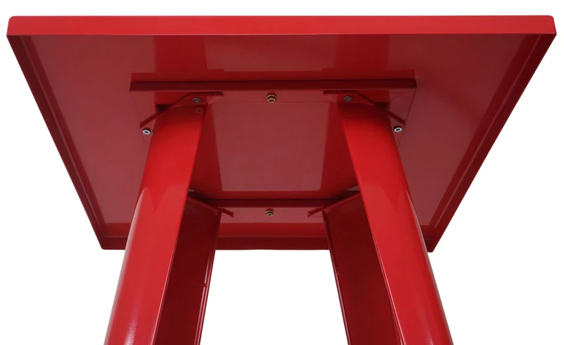 Table de bar bistro comptoir en métal rouge design industriel 105x60x60 cm 04_0008513