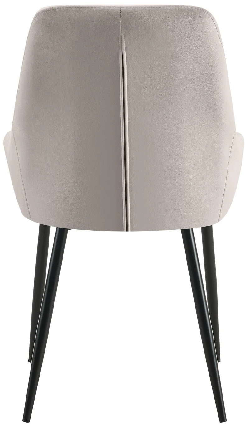 Lot de 2 chaises de salle à manger élégance confort design moderne en velours gris structure métallique noir 10_0007691