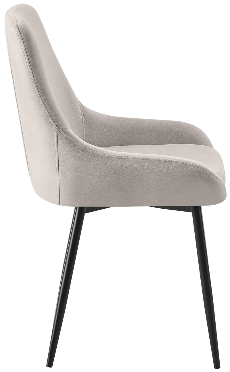 Lot de 2 chaises de salle à manger élégance confort design moderne en velours gris structure métallique noir 10_0007691
