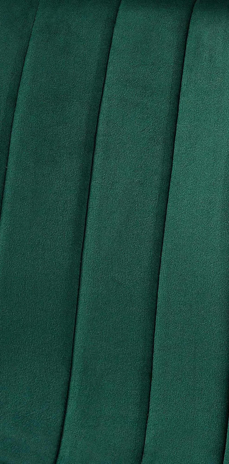 Lot de 4 chaises de salle à manger coutures décoratives verticales en tissu velours vert et pieds métal noir 10_0001864
