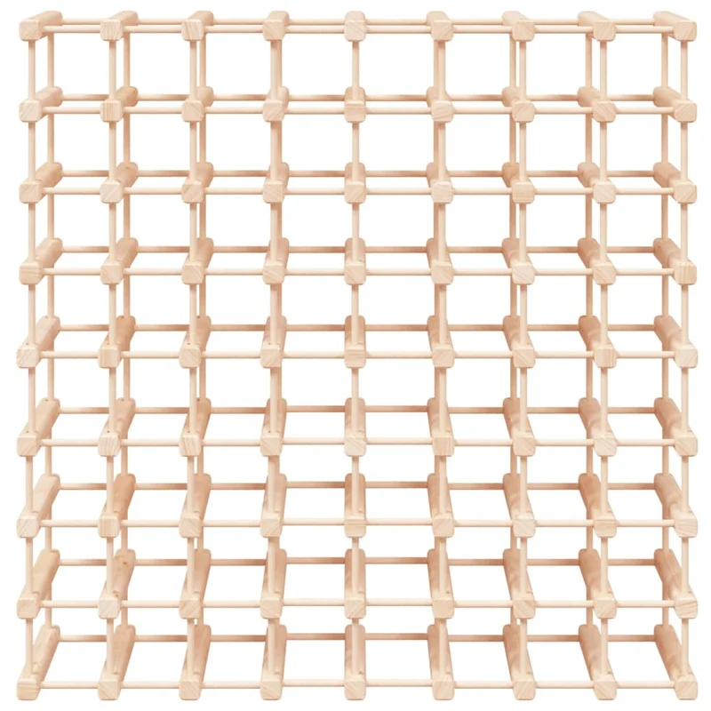 Casier range bouteilles étagère de rangement vin pour 72 bouteilles 90,5 x 23 x 90,5 cm en bois de pin DEC024404