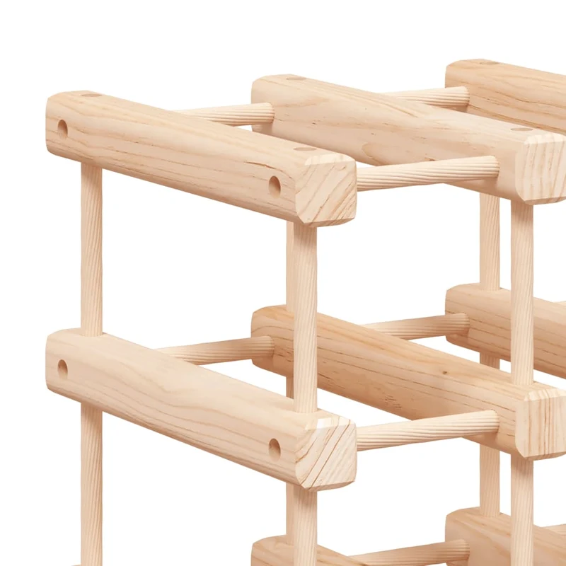 Casier range bouteilles étagère de rangement vin pour 72 bouteilles 90,5 x 23 x 90,5 cm en bois de pin DEC024404