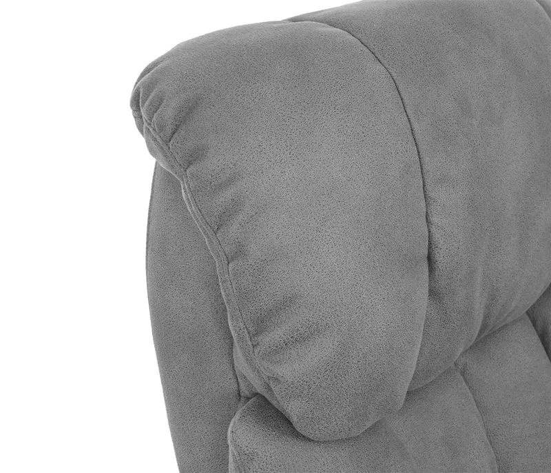 Fauteuil de relaxation avec repose-pieds et accoudoirs en tissu/textile capacité de charge 150 kg gris clair 04_0003670