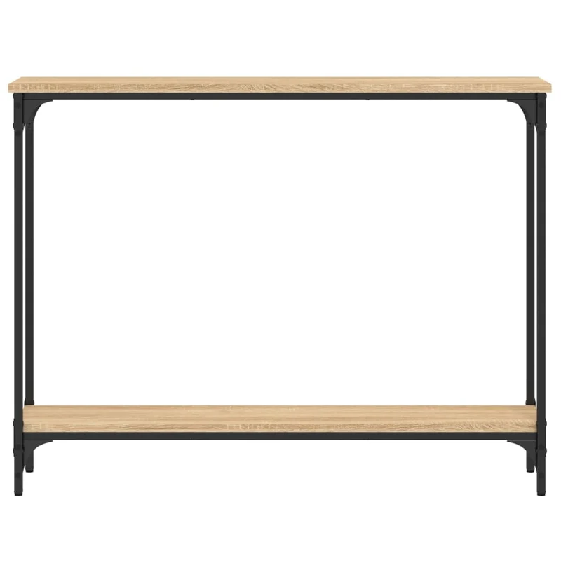 Table d'appoint console pratique pour une entrée organisée 100 x 22,5 x 75 cm bois d'ingénierie et métal DEC031898