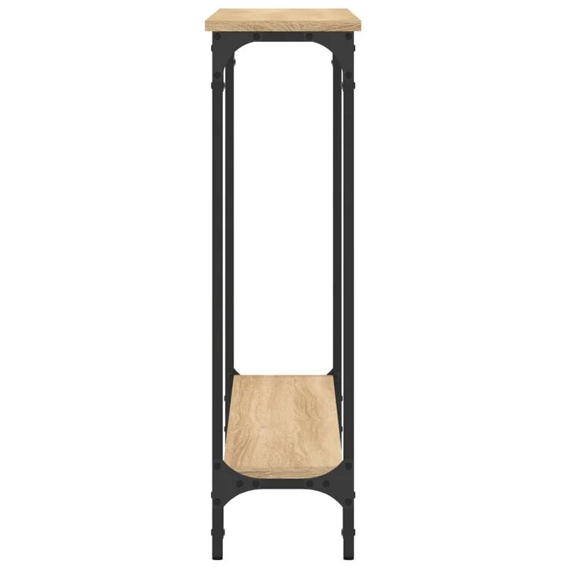 Table d'appoint console pratique pour une entrée organisée 100 x 22,5 x 75 cm bois d'ingénierie et métal DEC031898