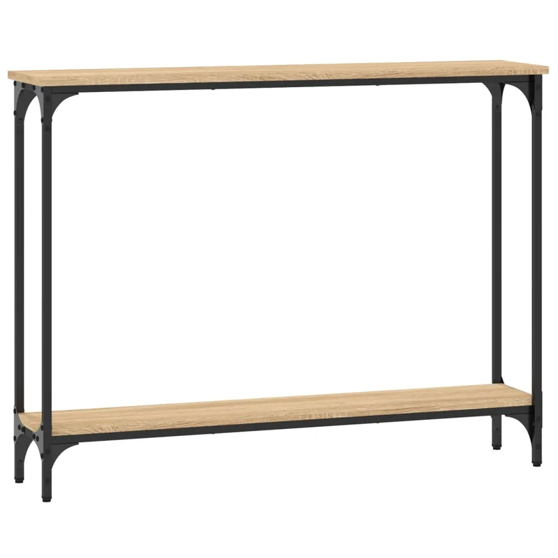 Table d'appoint console pratique pour une entrée organisée 100 x 22,5 x 75 cm bois d'ingénierie et métal DEC031898