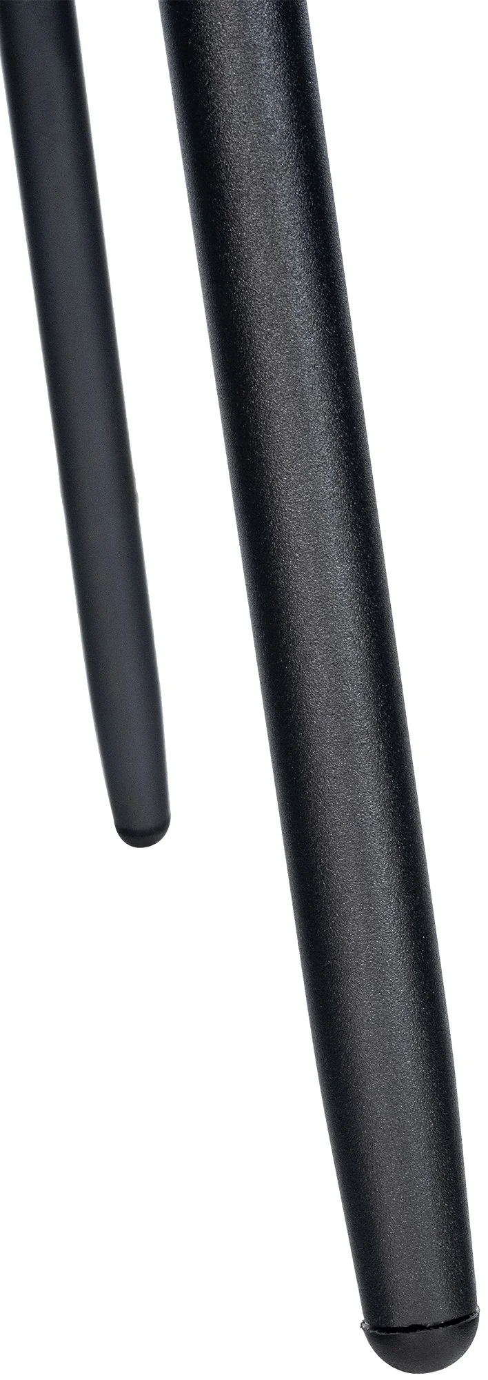 Tabouret de bar pivotant x1 avec repose-pieds revêtement en PVC marron piètement à quatre pieds en métal noir 10_0005471