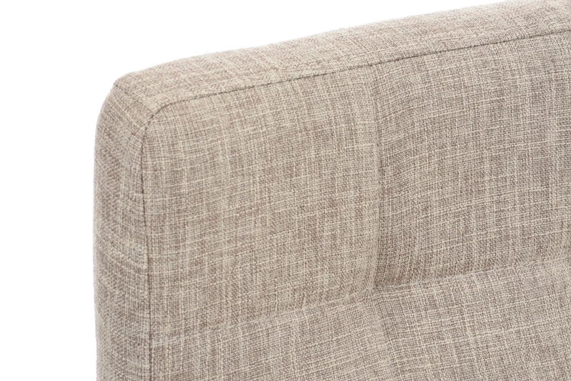 Tabouret de bar en tissu crème coutures décoratives pieds en bois avec repose-pieds 10_0000046