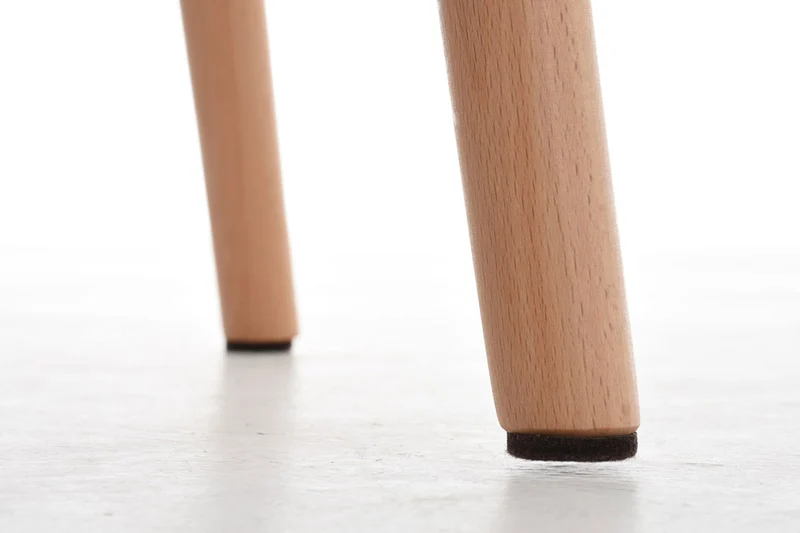 Tabouret de bar en tissu crème coutures décoratives pieds en bois avec repose-pieds 10_0000046