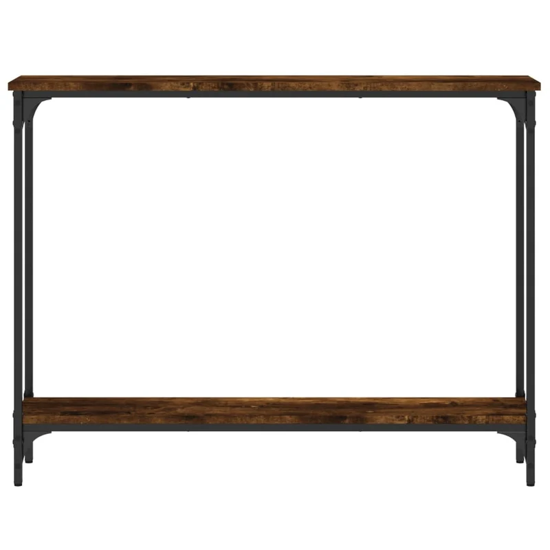 Table d'appoint console pratique pour une entrée organisée 100 x 22,5 x 75 cm bois d'ingénierie marron et métal DEC031752