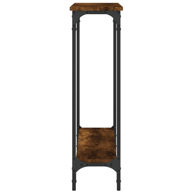 Table d'appoint console pratique pour une entrée organisée 100 x 22,5 x 75 cm bois d'ingénierie marron et métal DEC031752