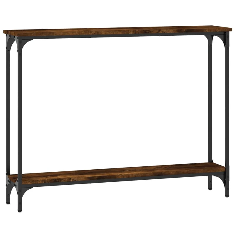 Table d'appoint console pratique pour une entrée organisée 100 x 22,5 x 75 cm bois d'ingénierie marron et métal DEC031752