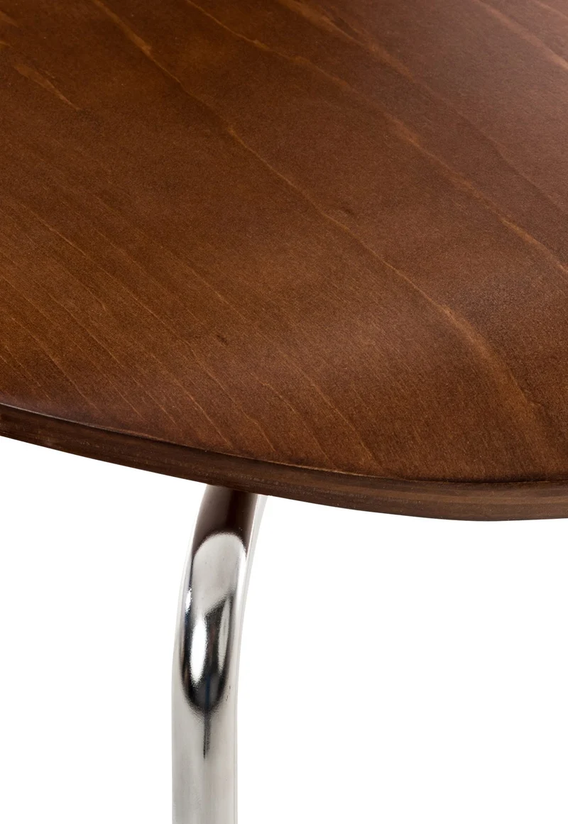 Lot de 4 chaises empilables en bois marron design moderne pour cuisine salle à manger et salle d’attente 10_0008540
