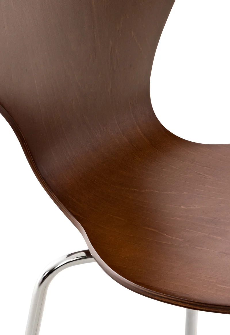 Lot de 4 chaises empilables en bois marron design moderne pour cuisine salle à manger et salle d’attente 10_0008540