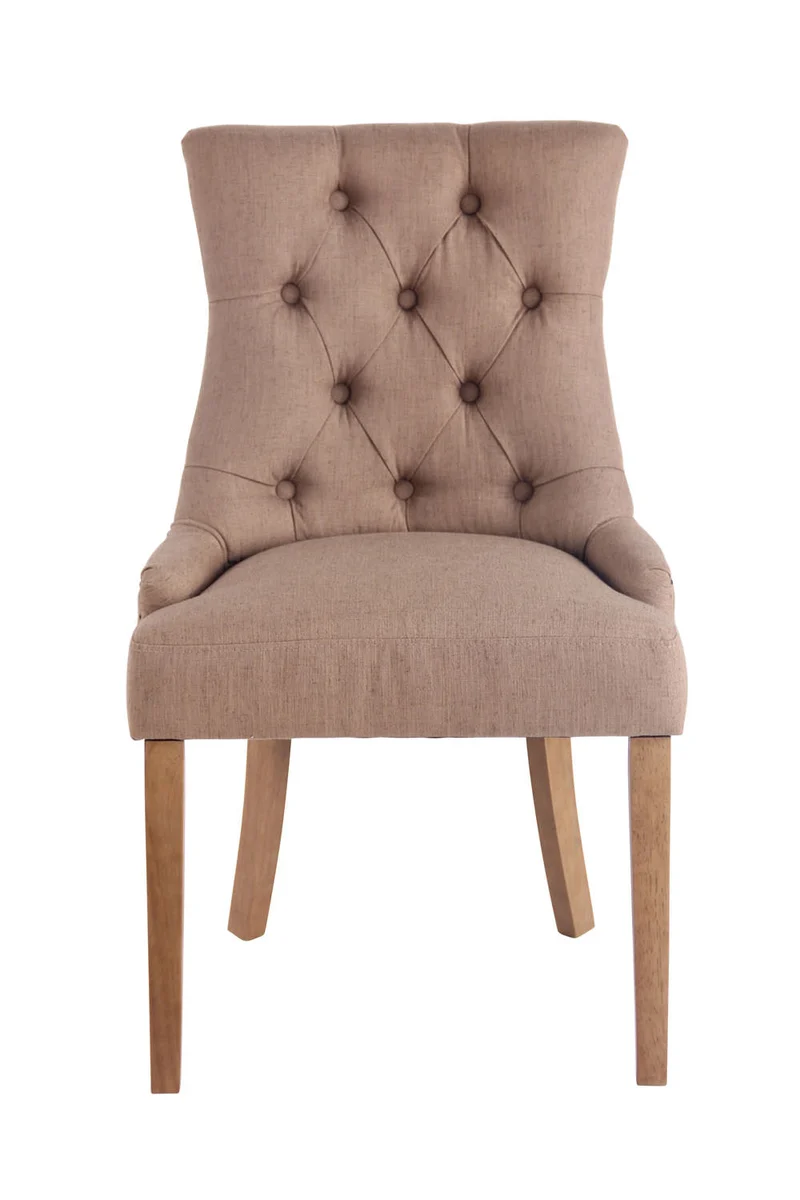 Chaise de salle à manger x1 en tissu taupe antique 92 x 55 x 58 cm charge 136 kg 10_0007849