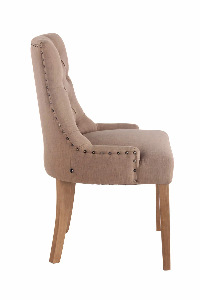 Chaise de salle à manger x1 en tissu taupe antique 92 x 55 x 58 cm charge 136 kg 10_0007849