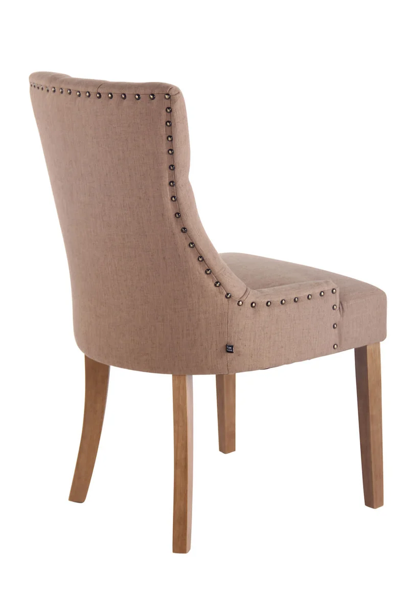 Chaise de salle à manger x1 en tissu taupe antique 92 x 55 x 58 cm charge 136 kg 10_0007849