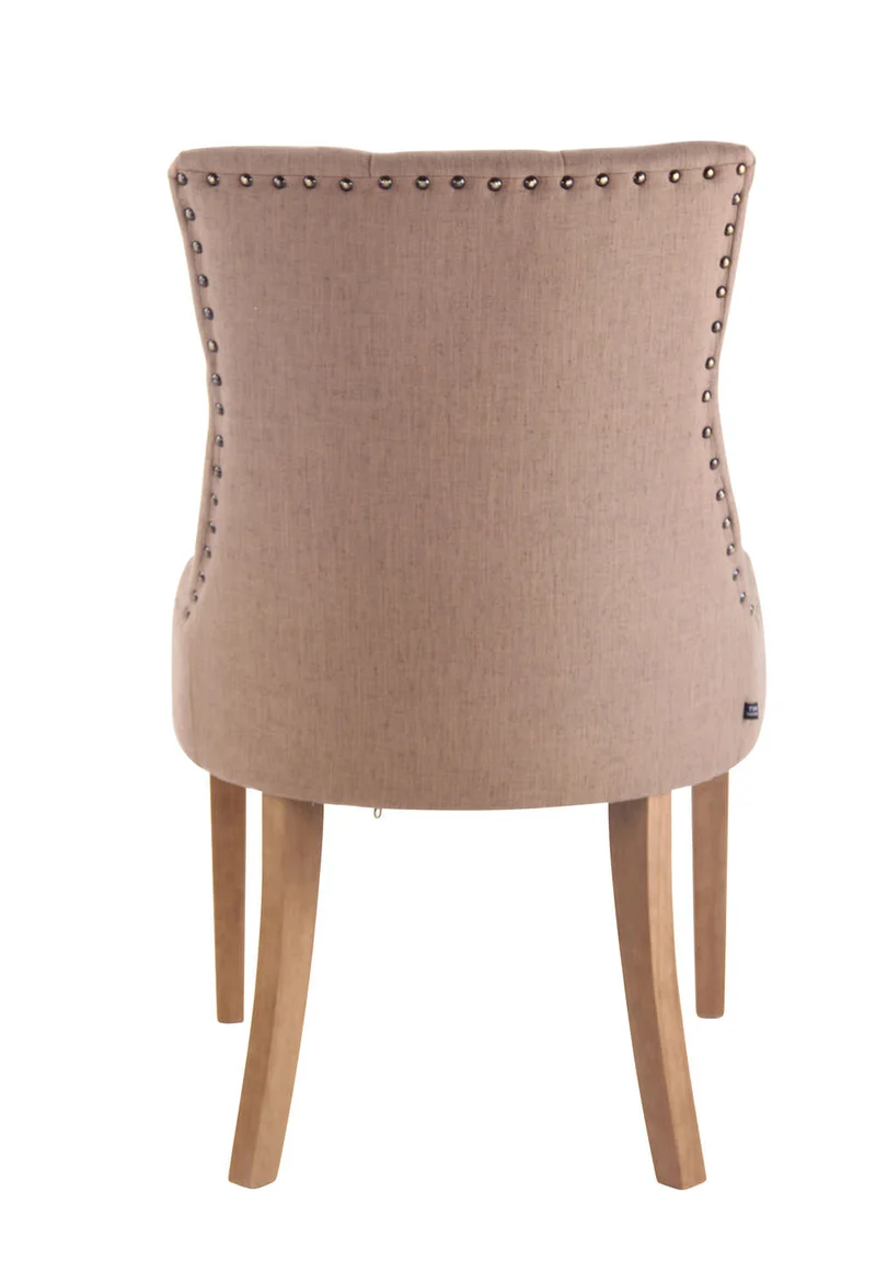 Chaise de salle à manger x1 en tissu taupe antique 92 x 55 x 58 cm charge 136 kg 10_0007849