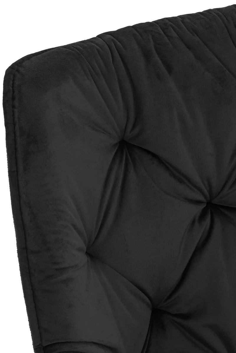 Lot de 4 chaises en velours et métal noir avec accoudoirs design élégant et confortable 10_0007592