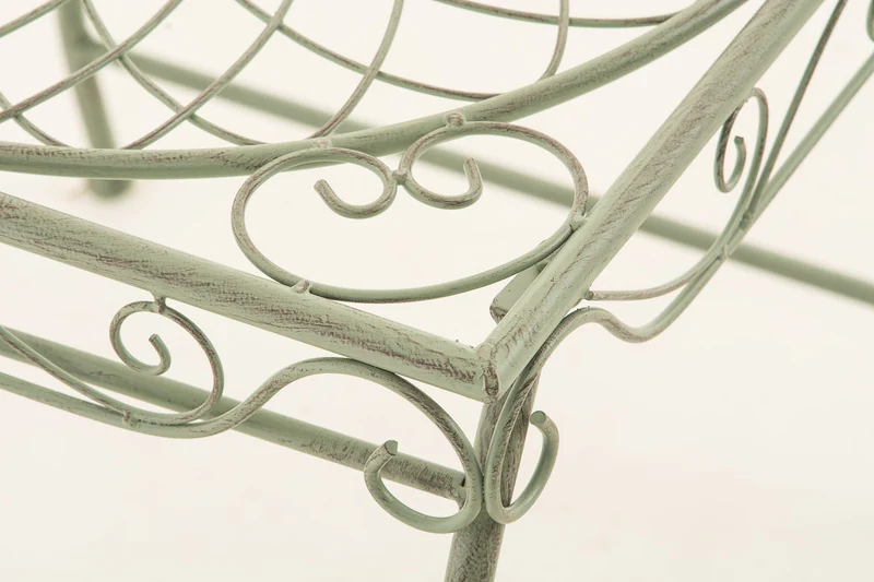 Table de jardin en métal vert antique style romantique table d’appoint décorative pour terrasse balcon et jardin 10_0004013