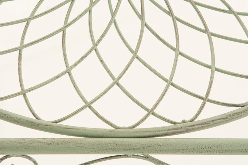 Table de jardin en métal vert antique style romantique table d’appoint décorative pour terrasse balcon et jardin 10_0004013