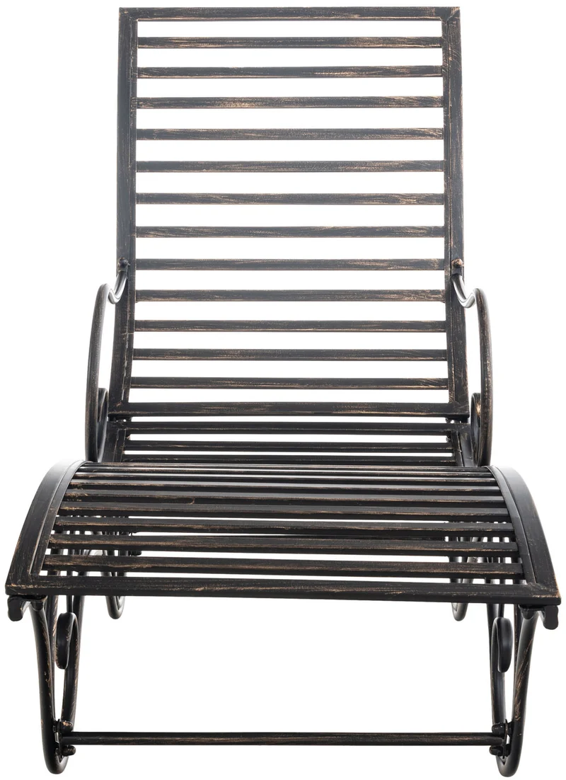 Chaise longue de jardin en fer bronze style antique 140 cm charge 150 kg MDJ10211
