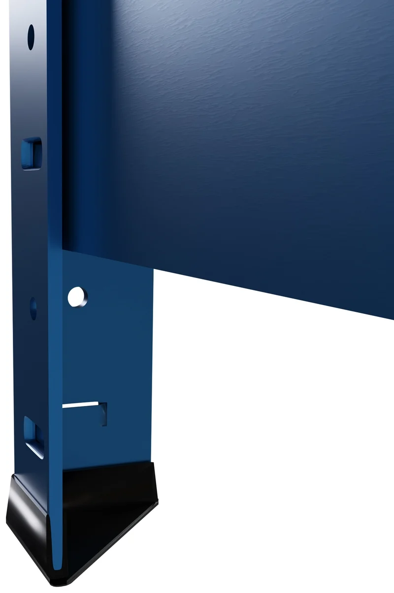 Système d'étagères d'angle en acier et MDF bleu 180 x 160 x 160 cm charge 2625 kg 10_0009066