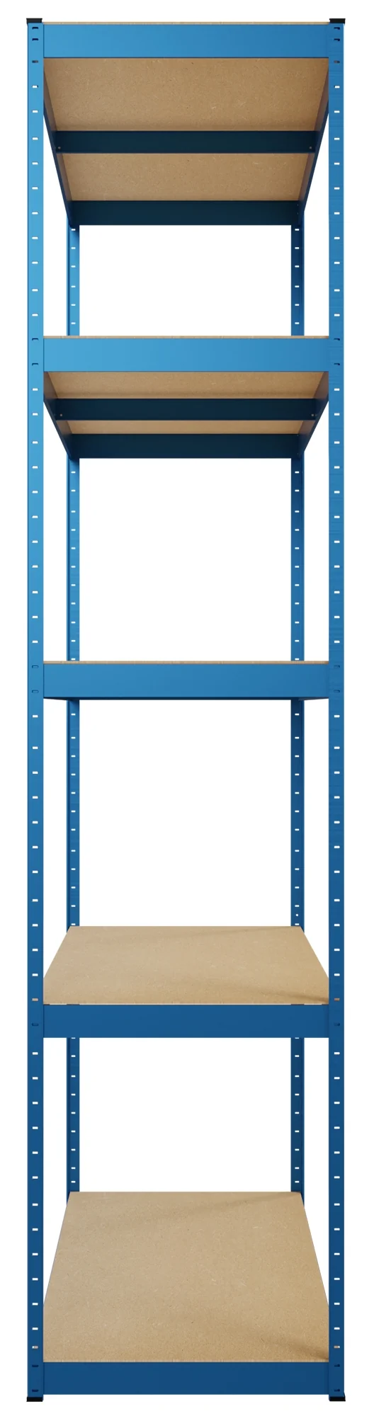 Système d'étagères d'angle en acier et MDF bleu 180 x 160 x 160 cm charge 2625 kg 10_0009066