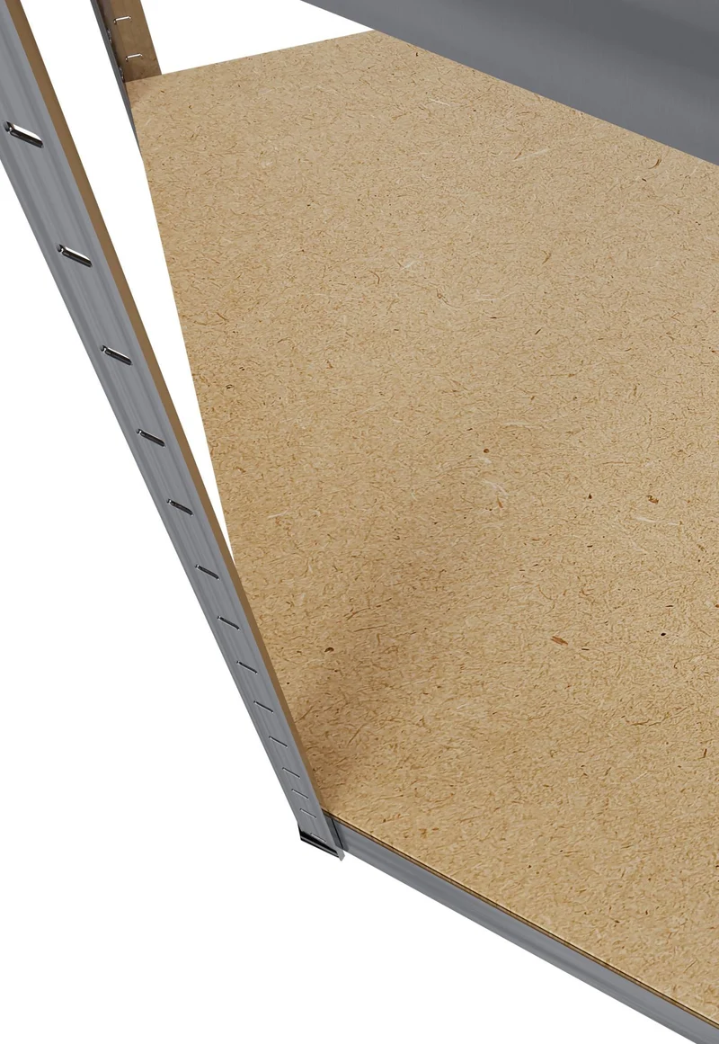 Système d'étagères d'angle en acier et MDF argent 180 x 160 x 160 cm charge 2625 kg 10_0008999
