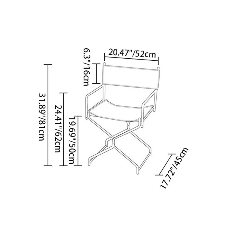 Art Deco Inspired Woven Folding Director’s Chair - Retro Plaid Fabric Portable Accent Chair For Outdoor Patio
