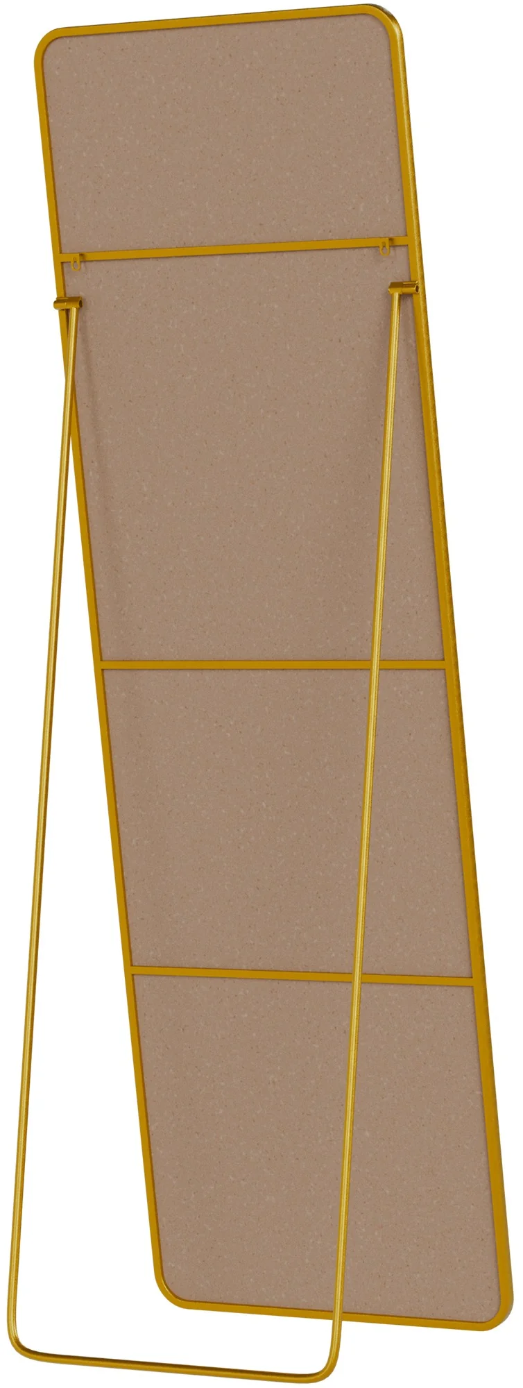 Miroir sur pied ou mural 160 x 50 cm en métal or brillant style moderne 10_0008411