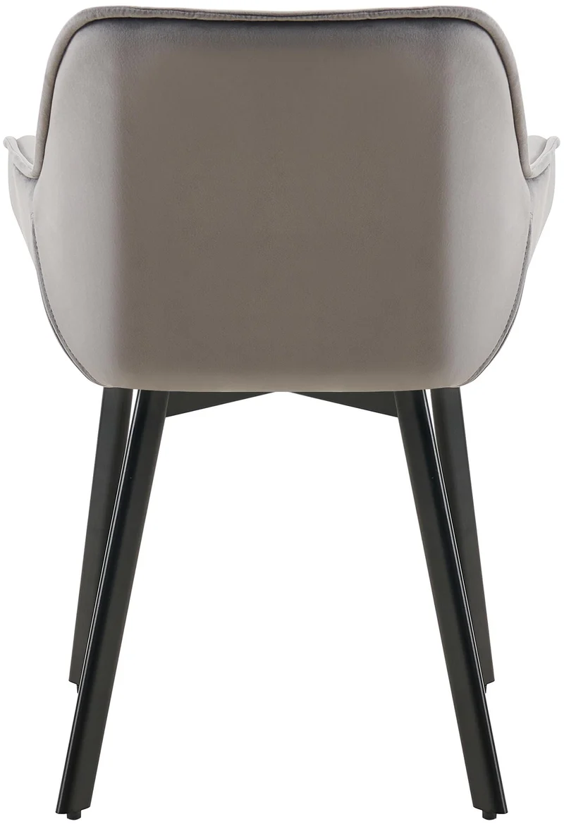 Lot de 2 chaises de salle à manger assise pivotante en velours gris foncé motif matelassé cadre métal 10_0007631