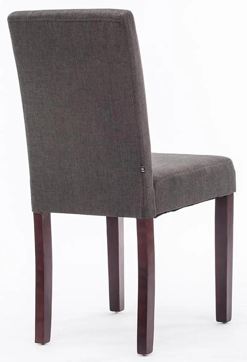 Chaise de salle à manger x1 design moderne en tissu gris foncé et pieds en bois marron 10_0002029