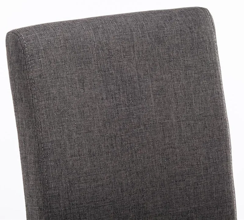 Chaise de salle à manger x1 design moderne en tissu gris foncé et pieds en bois marron 10_0002029