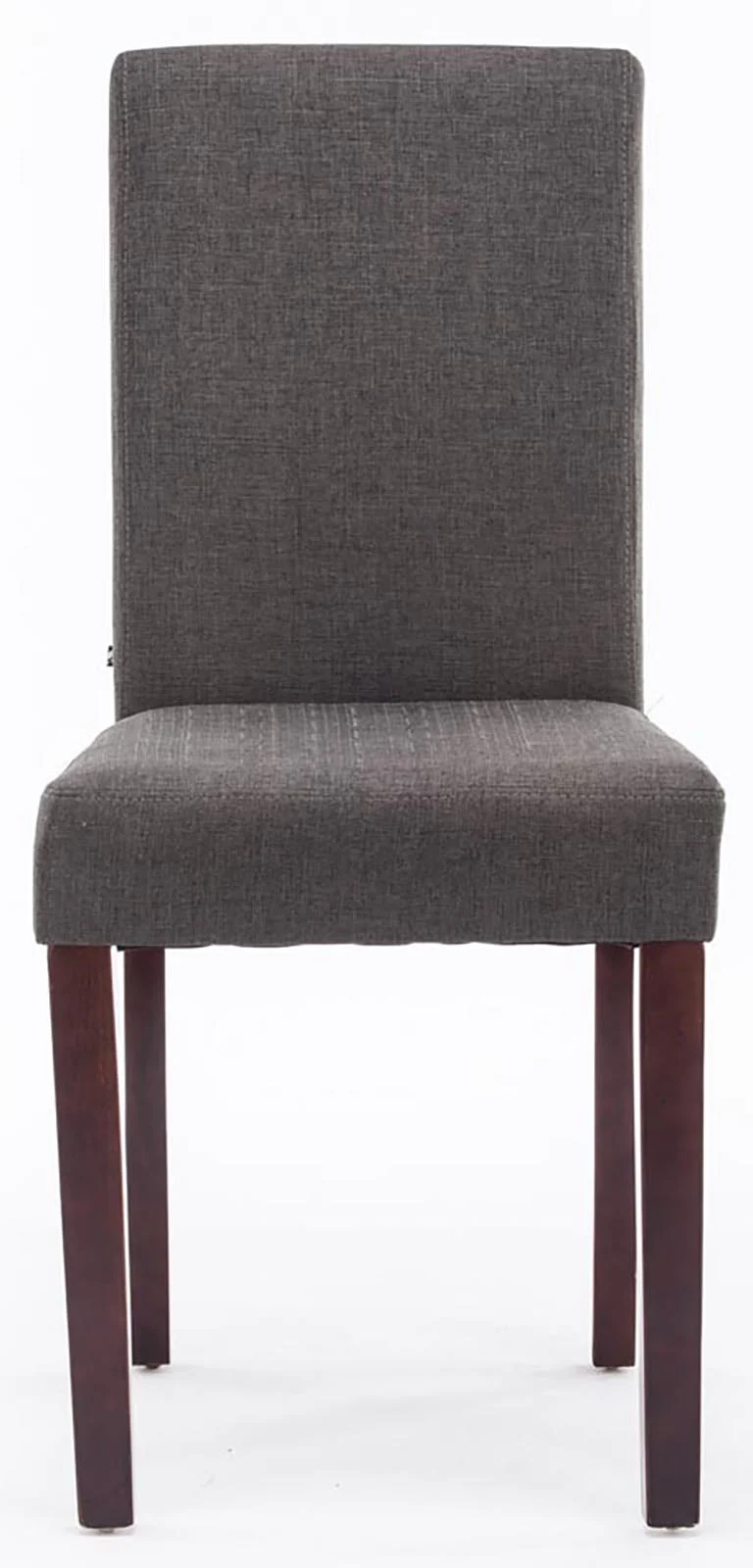 Lot de 4 chaises de salle à manger design moderne en tissu gris foncé pieds en bois marron foncé 10_0001770