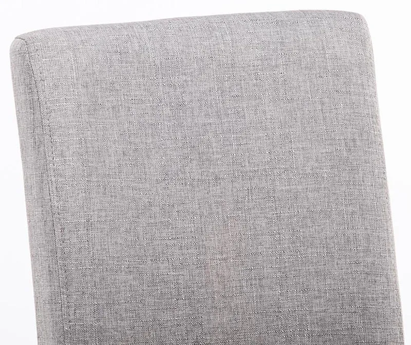 Lot de 4 chaises de salle à manger design classique en tissu gris clair et pieds en bois noir 10_0001774
