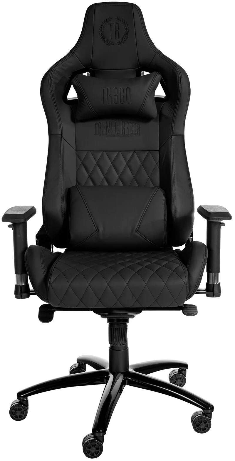 Fauteuil de bureau sur roulettes mécanisme à bascule coussin lombaire en cuir véritable noir cadre métal 10_0007021