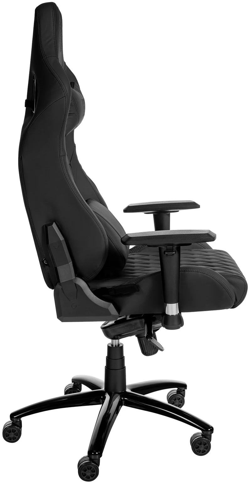Fauteuil de bureau sur roulettes mécanisme à bascule coussin lombaire en cuir véritable noir cadre métal 10_0007021