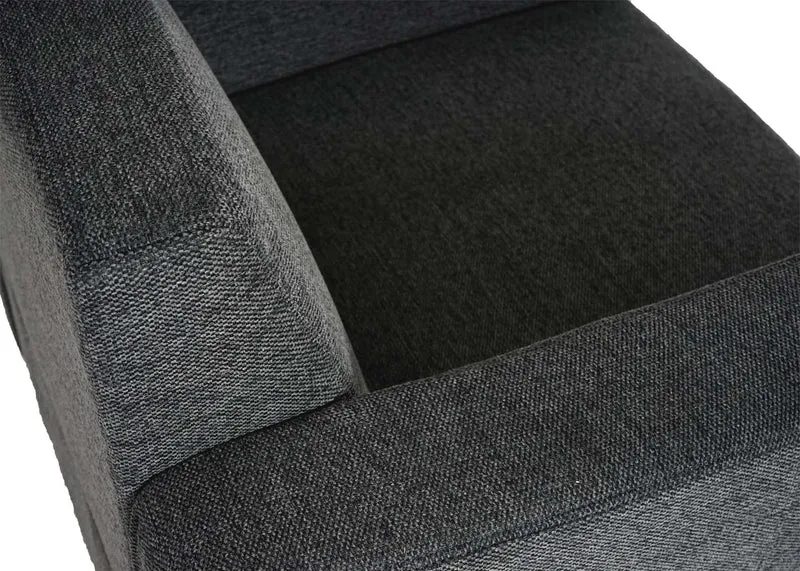 Fauteuil lounge design avec accoudoirs assise rembourrée tissu gris anthracite 04_0003073