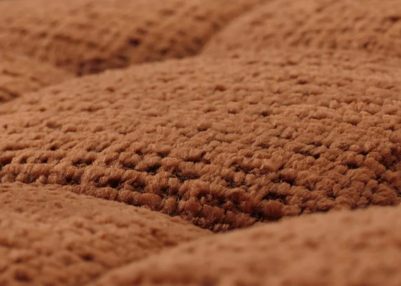 Lot de 2 tabourets de bar réglables pivotants tissu chenille avec repose pieds acier terracotta 04_0009963